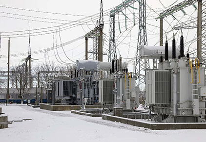 transformer in cold winter